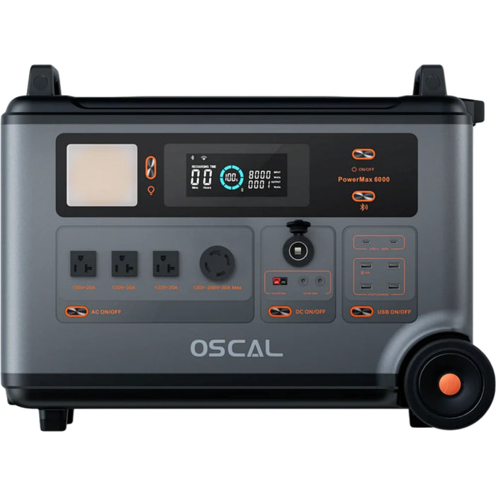 Oscal | PowerMax 6000 Portable Power Station | 6000W 120/240V Dual Voltage