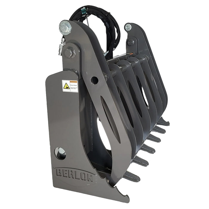 Berlon | Mini Root Rake Grapple | Mini Skid Steer Grapple