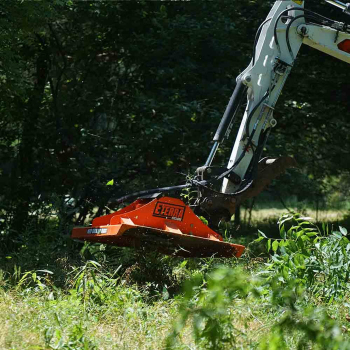 Eterra | Cyclone 48" Excavator Attachment Rotary Clearing Mower | Brush Cutter for Excavator