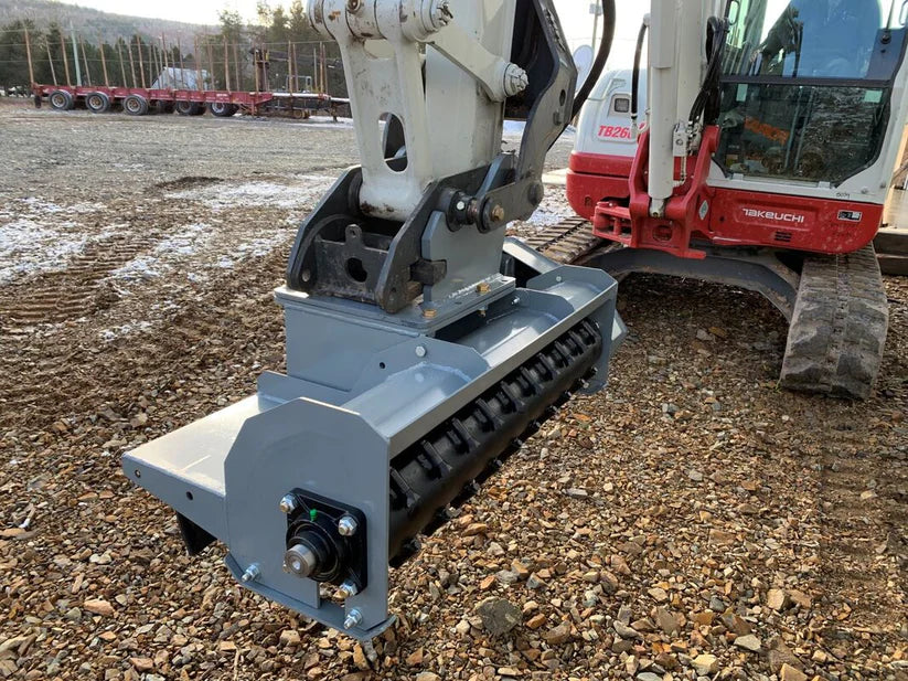 Forax | 2-4 Ton Mini Excavator HP40 Drum Mulcher | Ultralight Mulcher Excavator Attachments