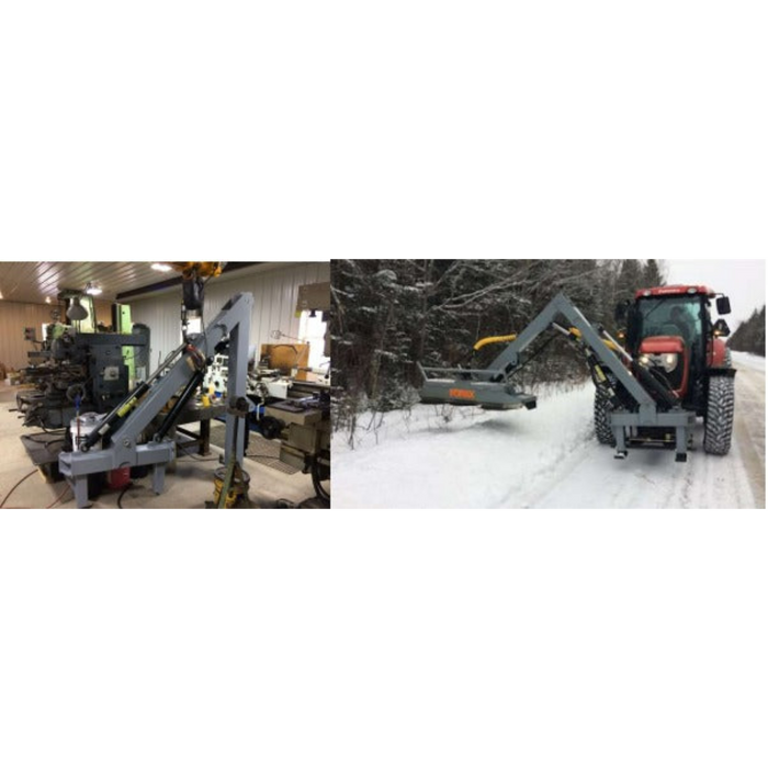 Forax | Front Mount Tilt / Extend 15' Boom Groomer Brush Cutter | 72" Cutting Width | Tractor Attachments