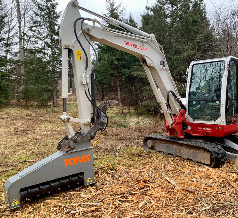 Forax | 3-6 Ton Mini Excavator XD36 Drum Mulcher | Extreme Duty Drum mulcher Excavator Attachments