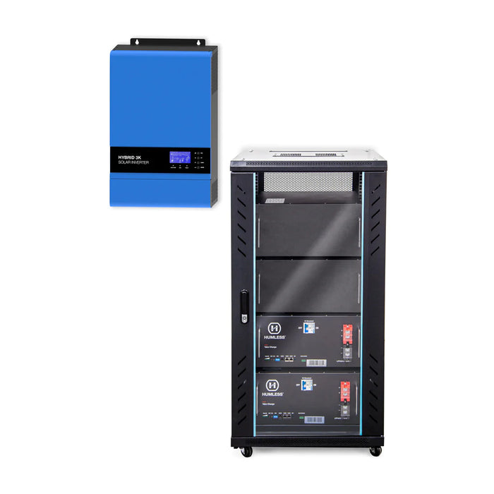 Humless 10kWh 3kW Hybrid w/ Tower 120 V Only (no UL 9540)