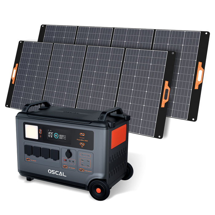 Oscal PowerMax 3600SE | 3600W Portable Power Station | 3600Wh Battery Capacity and 2400W Solar Charging Input
