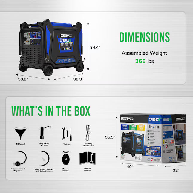 DuroMax | 16000iH Portable Inverter Generator | 16000 Watts