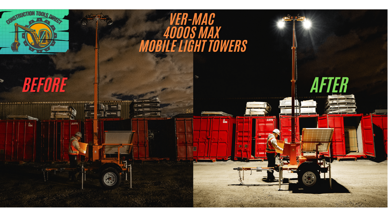 Ver-Mac | Solar Powered Portable Light Tower PSLT-4000S-MAX | Light Towers