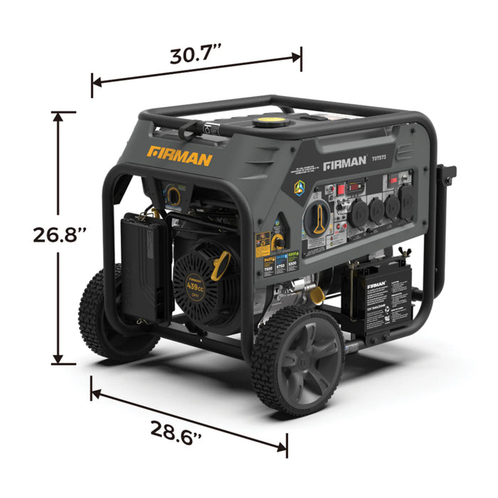 Firman | Tri Fuel Portable Generator | 9400W Electric Start 120/240V with CO Alert