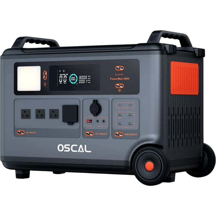 Oscal | PowerMax 3600 Portable Power Station | 3000W Output 3600Wh