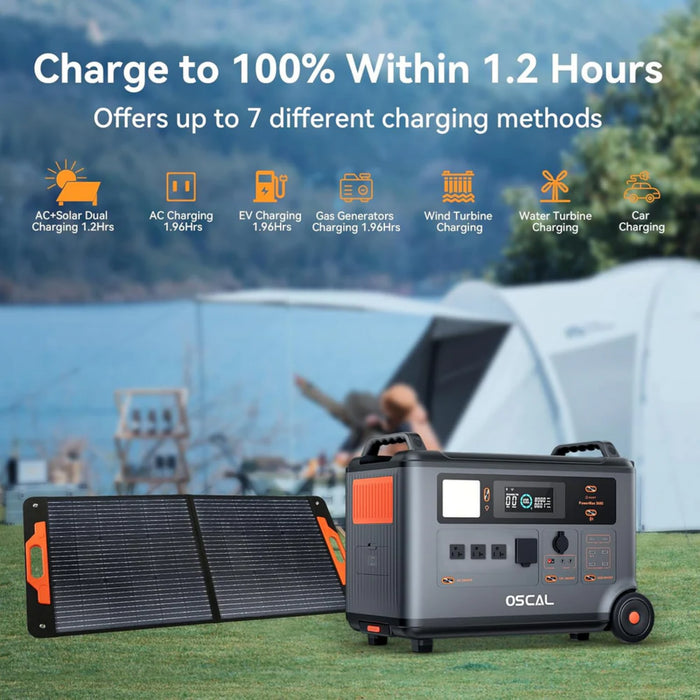 Oscal | PowerMax 3600 Portable Power Station | 3000W Output 3600Wh