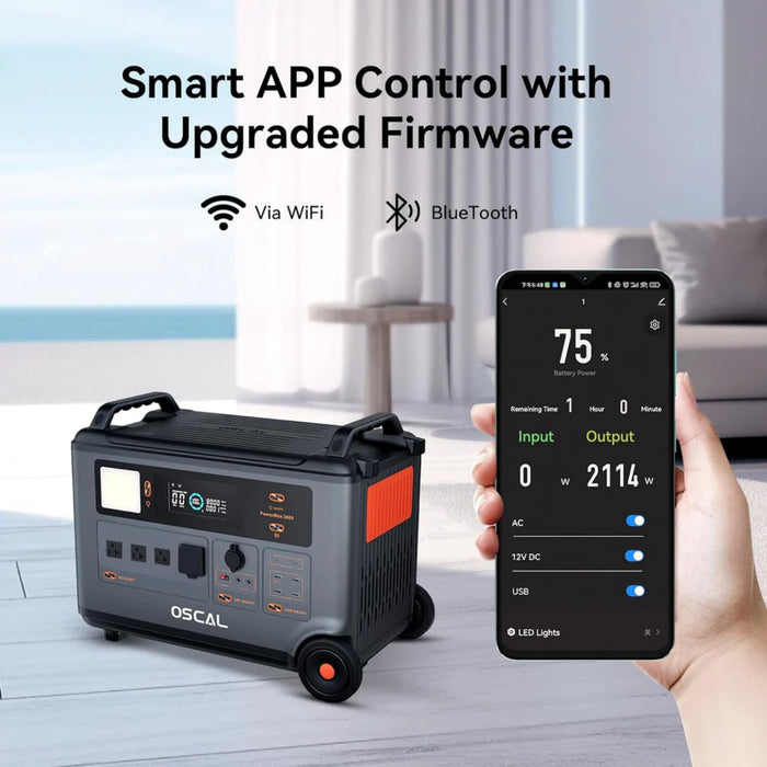 Oscal | PowerMax 6000 Portable Power Station | 6000W 120/240V Dual Voltage