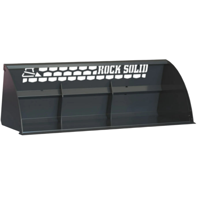 Rock Solid | Heavy Duty High-Capacity Utility Bucket | Skid Steer Attachment