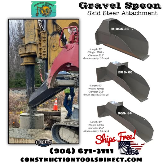 Berlon | Gravel Spoon | Skid Steer Attachments