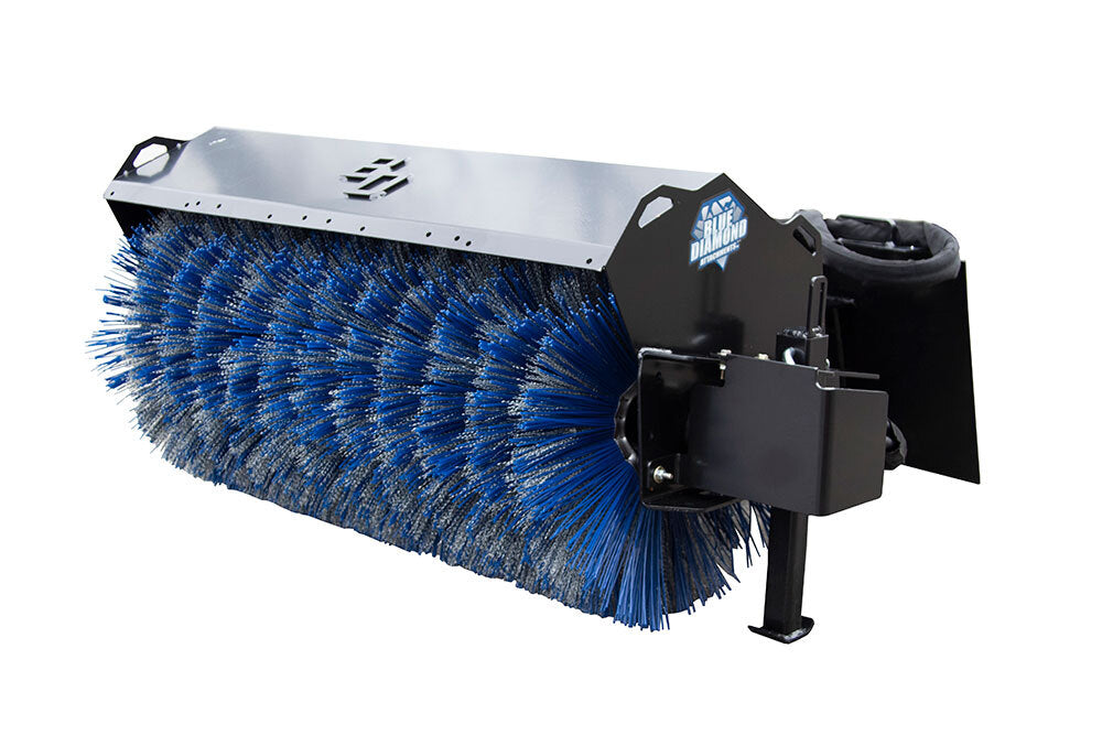 Blue Diamond | Mini Brooms - Rotary Angle - Heavy Duty Series 2 | Skid Steer Attachments