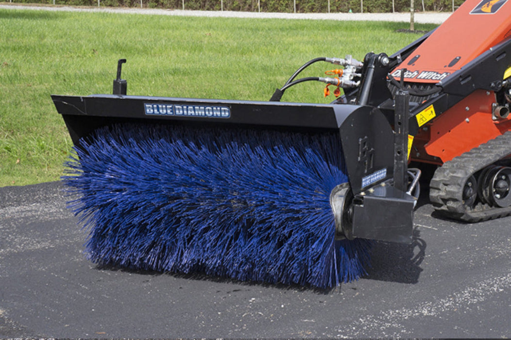 Blue Diamond | Mini Brooms - Rotary Angle - Heavy Duty Series 2 | Skid Steer Attachments