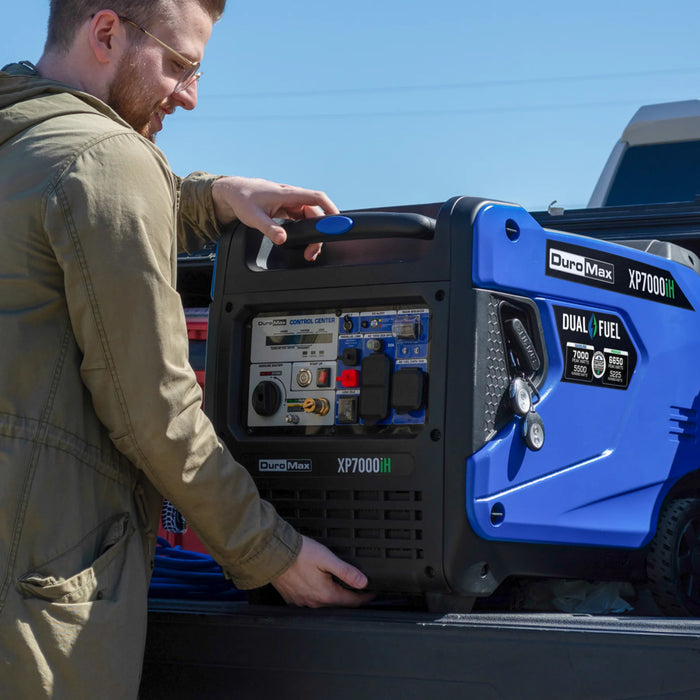Duromax | 7,000-Watt Portable Dual Fuel Inverter Generator | XP7000iH Portable Generator