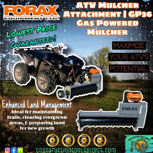 Forax | ATV Mulcher Attachment | GP36 Gas Powered Mulcher