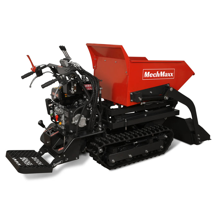 MechMaxx |1100lb | Stand-ON Hydraulic Track Dumper with Self-Loading | Tracked Buggy