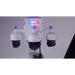 Image of HELIOS_EYE cameras, red and blue lights on a gray background