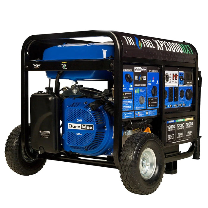 DuroMax XP13000HXT 13,000-Watt Tri Fuel Portable HXT Generator w/ CO Alert