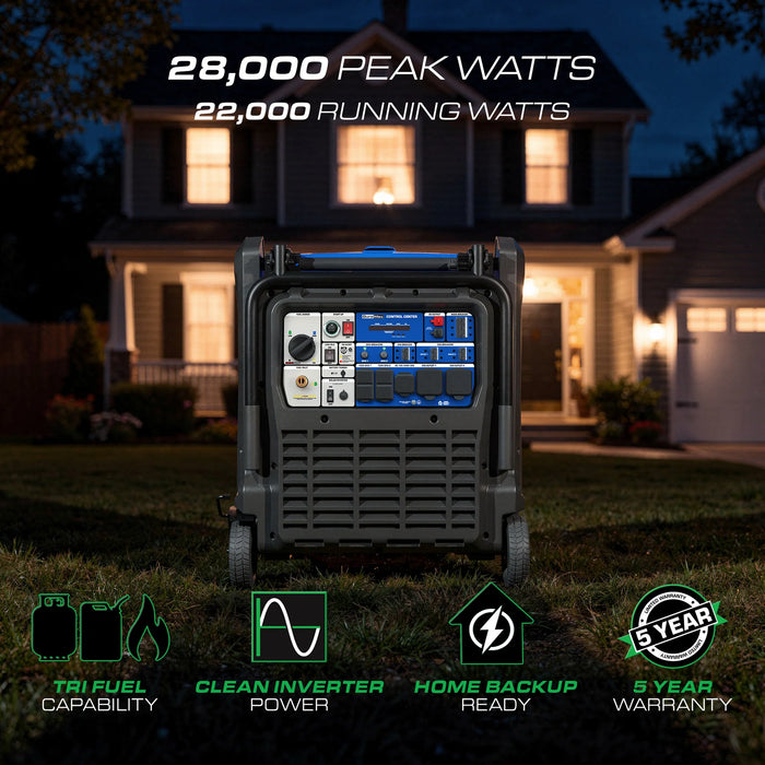 DuroMax | 28000iH Portable Inverter Generator | 28000 Watts/22000 Watts