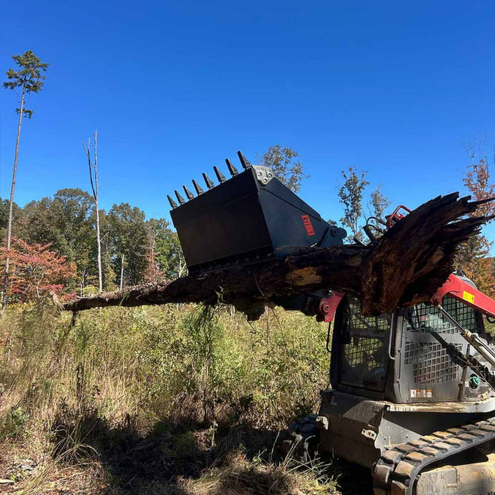 Eterra | Lock Jaw 4-in-1 Skid Steer Bucket | Skid Steer Attachments