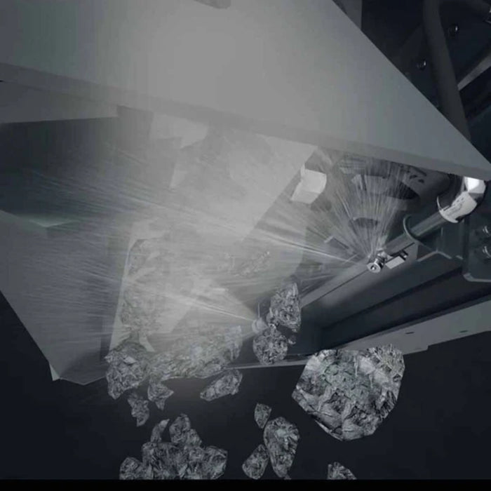 Close-up of a spraying system option for reducing dust.