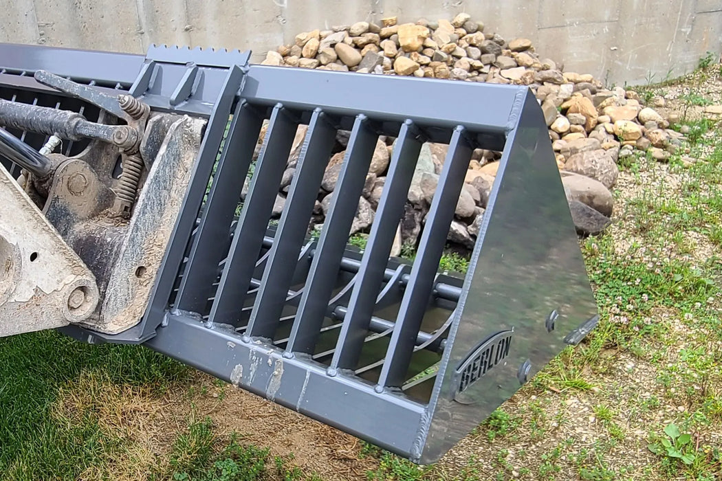 Berlon | Skeleton Rock Bucket | Skid Steer Bucket